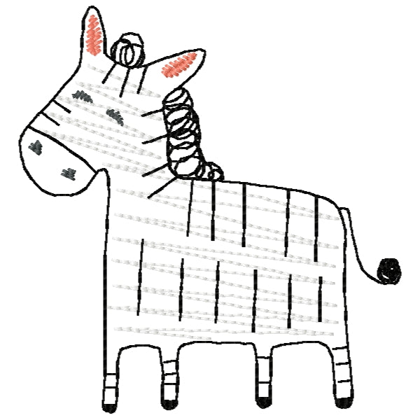 Zebra Machine Embroidery Design