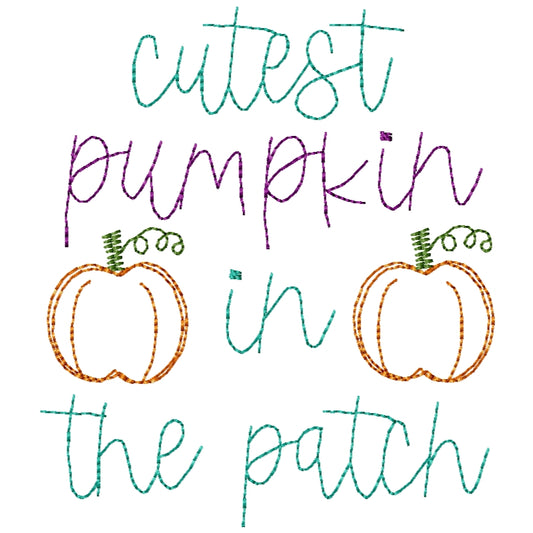 Cutest Pumpkin Machine Embroidery Design