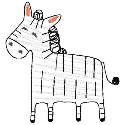 Zebra Machine Embroidery Design