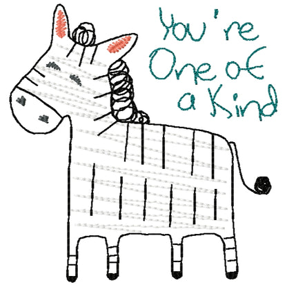 Zebra Machine Embroidery Design