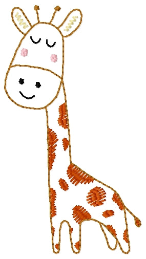 Giraffe Machine Embroidery Design