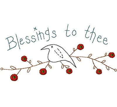 Blessings to Thee Machine Embroidery Design