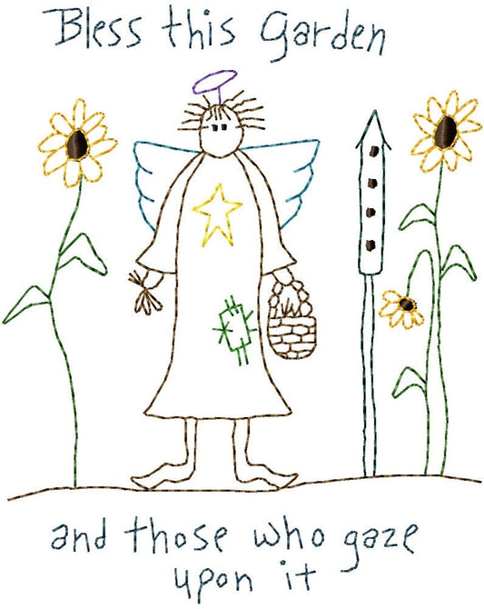 Bless This Garden Machine Embroidery Design