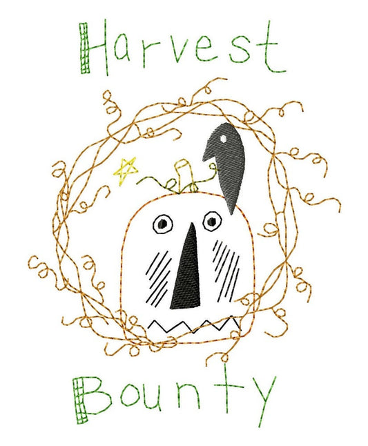 Harvest Bounty Machine Embroidery Design