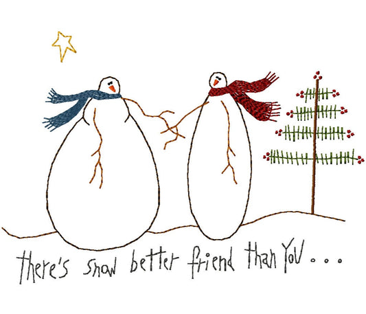 Snow Better Friend Machine Embroidery Design