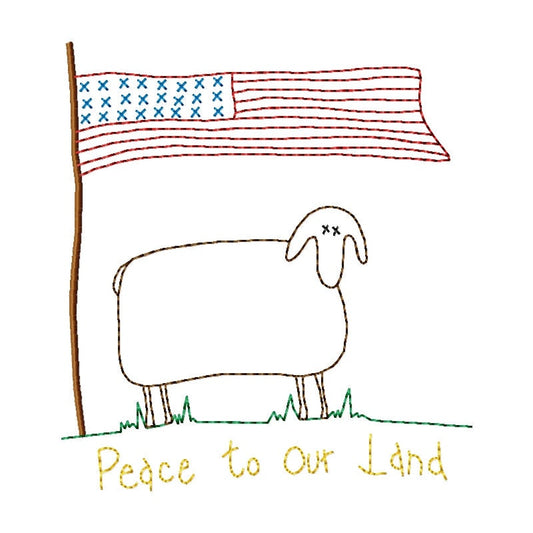 Peace to Our Land Machine Embroidery Design