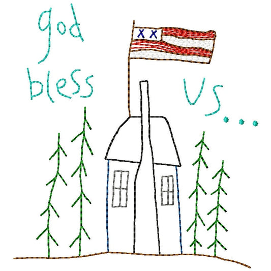 Bless Us Machine Embroidery Design